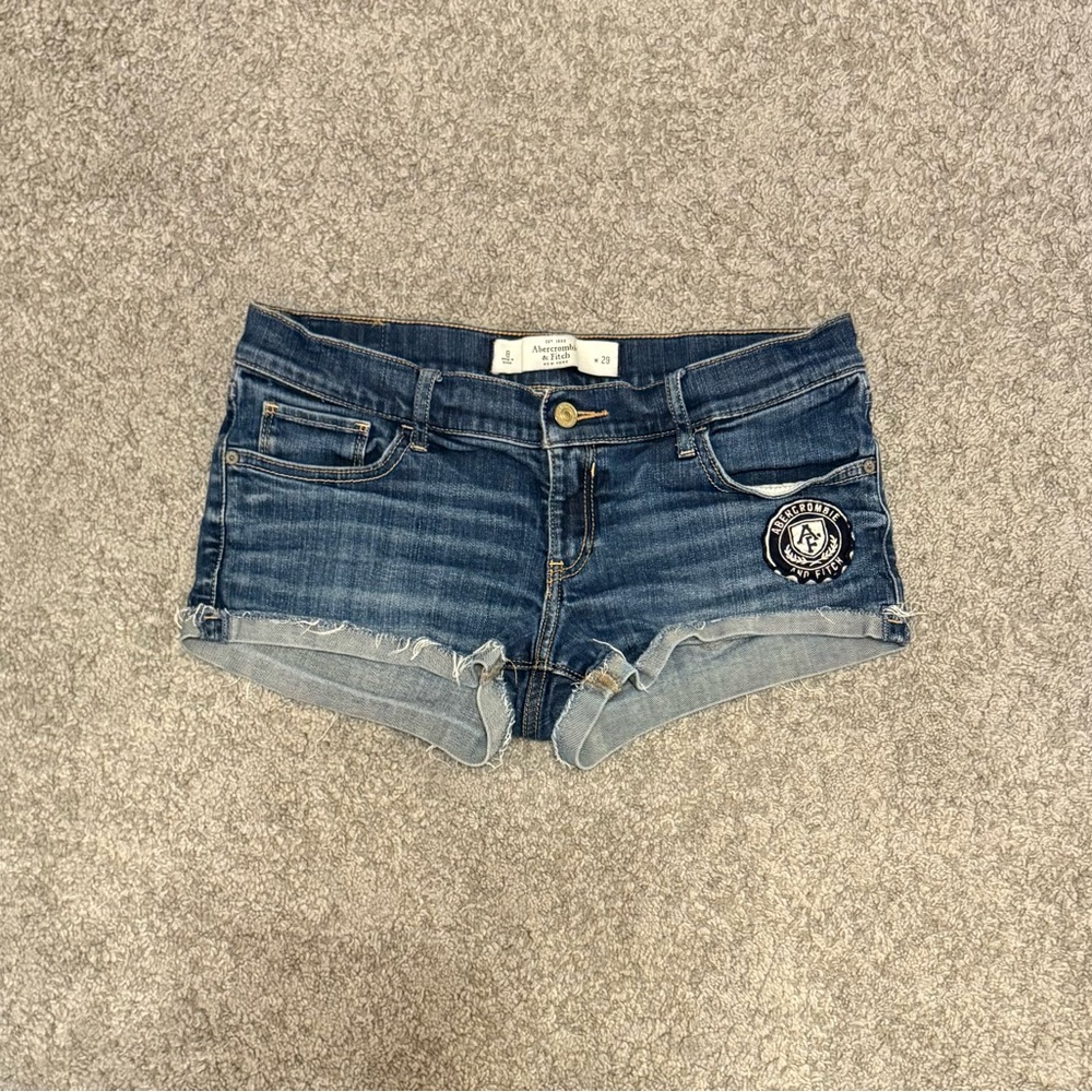 Abercrombie & Fitch Blue Jean Shorts Distressed Style